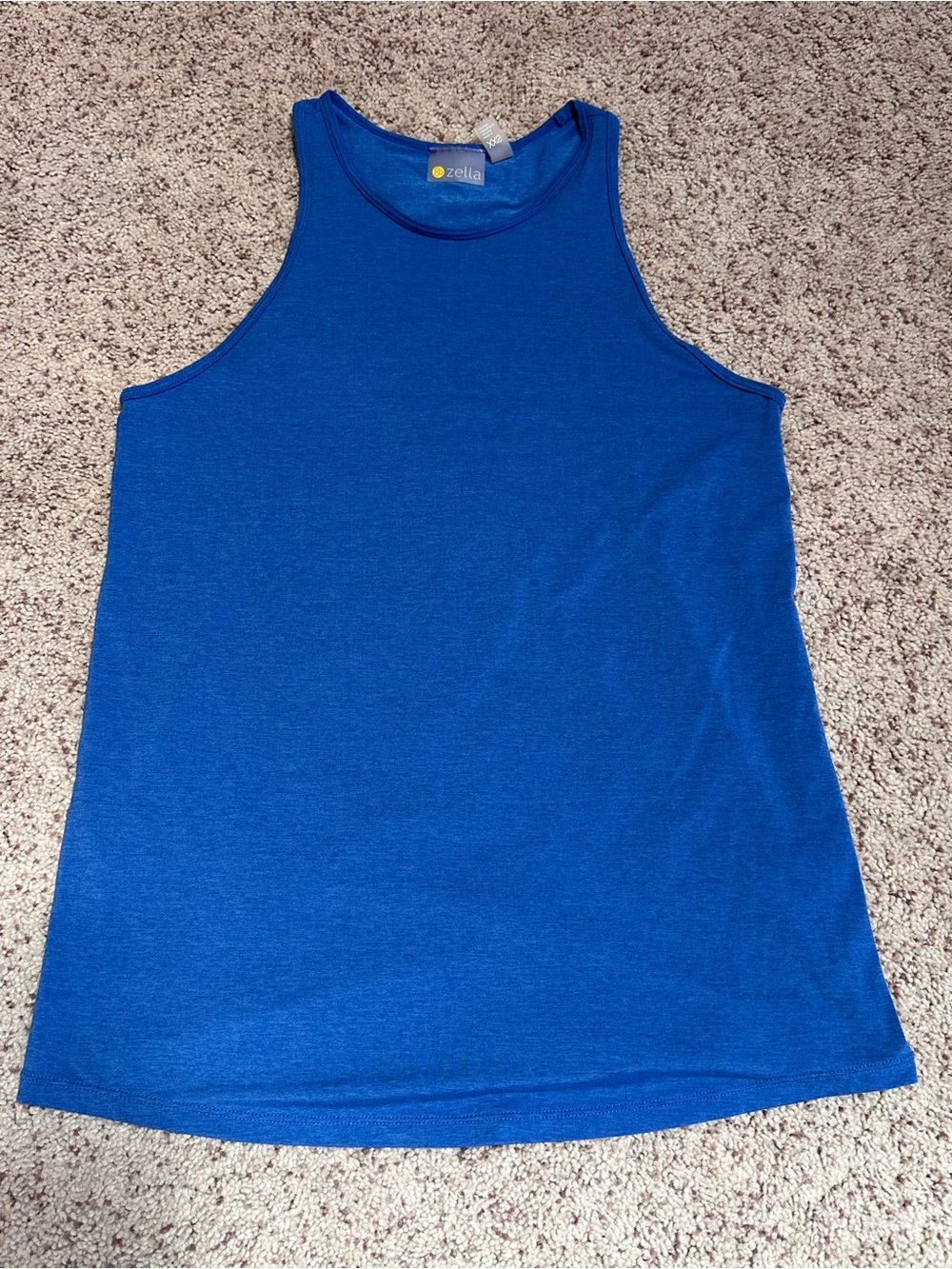 Zella Blue Scoop Neck Tank